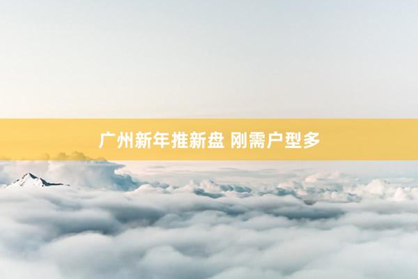 广州新年推新盘 刚需户型多