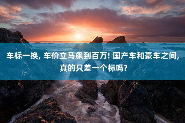 车标一换, 车价立马飙到百万! 国产车和豪车之间, 真的只差一个标吗?