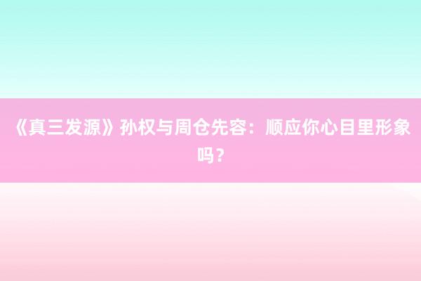 《真三发源》孙权与周仓先容：顺应你心目里形象吗？