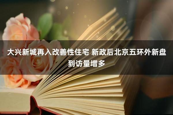 大兴新城再入改善性住宅 新政后北京五环外新盘到访量增多